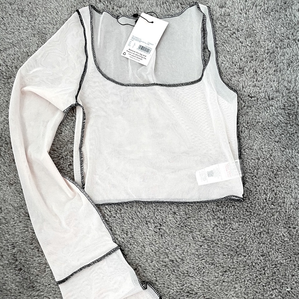 Missguided Sheer One Shoulder Top